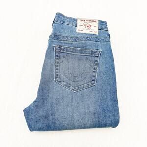 True Religion Stella Mid Rise Skinny Stretch Denim Jeans Light/Med Wash Size 29